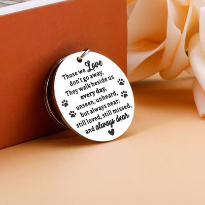 KINMES Dog Memorial Gifts for Loss of Dog, Pet Sympathy Gifts, Pet Loss Sympathy Keychain for Pet Owner, Sympathy Gift for Cat, Bereavement Passed Away Gift