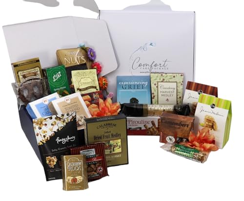 Gift Basket Village - Comfort Care Package Large, Soothing Gift Box with Gourmet Treats & Grief Book, Ideal for Expressing Sympathy - style: Soothing Gift Box (21-Piece Set)