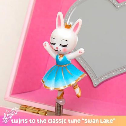 Giggle & Honey® Musical Ballerina Jewelry Box for Girls | Music Boxes for Little Girls, Toddler Jewelry Box for 4 Year Old Kids, Toys for Toddlers, Birthday Gifts for Kids 5-9 Years - style: Animal Ballerina