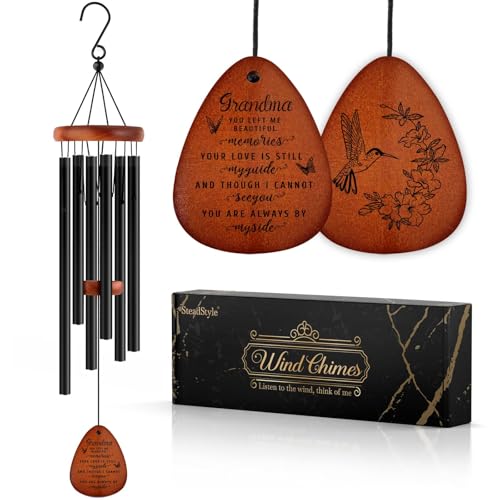 Memorial Gifts for Loss of Grandma, Memorial Wind Chimes | In Memory of Loved One, Bereavement Gifts, Sympathy Gift for Loss of Grandmom, Home Decor Outdoor Garden Patio - size: Grandma