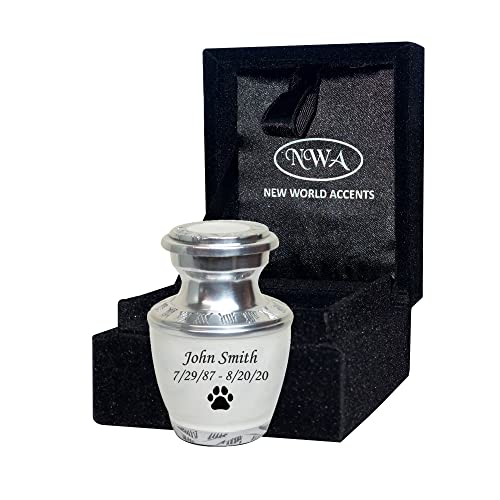 Paw Keepsake, Pet paw, Dog, cat, pet, Small Keepsake Cremation Urn, Token Urns with Velvet Box