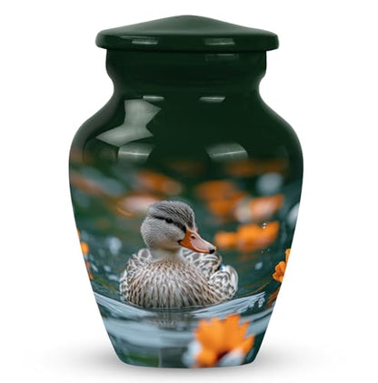 Metal Duck Cremation Urn - Small, Multicolor, Polished, 3 Inch, Adult Male - size: #2 (Set of 1)