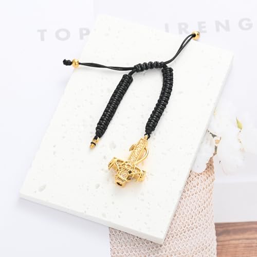 XSMZB Fish Hook Cross Urn Bracelet for Ashes of Loved One Deer Antler Keepsake Ash Bracelets Adjustable Cremation Jewelry Memorial Bangle - color: Gold