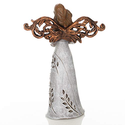 Roman Giftware Inc., Inspirational Heavenly Blessings Collection, 9" H Tree of Life Angel W/Heart,Religious, Inspirational, Durable (6x2x9)