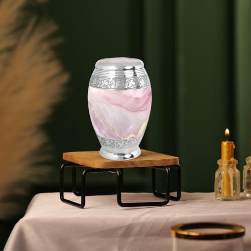 Blush Pink Heart Urn for Human Ashes - color: Blush Pink Monar, size: 3 Inch - Pack of 4