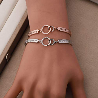 Zuo Bao Memorial Bracelet In Memory Of Dad Mom Sympathy Gift Those We Love Don't Go Away They Walk Beside Us Every Day Loss Jewelry for Her - color: Bracelace S