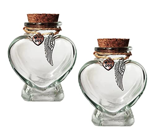 Fight Club memorial bottle for pet hair，Pet fur memorial fur keepsake，dog cat keepsake fur, pet memorial urn (dog*2)