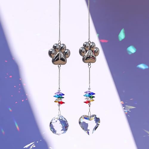Pet Memorial Suncatcher,Dog Memorial Gifts for Loss of Dog,Cats Remembrance,Pet Loss Sympathy Gift,Bereavement Gifts(Metal) - color: Metal-heart Shaped