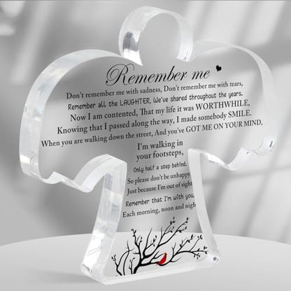 Red Cardinal Gifts, Angel Acrylic Bereavement Memorial Sign Decor, Condolences Remembrance Grief Gift for Loss of Love Ones, Memory Sign for Home Living Room Desk Centerpiece Decor - style: 015