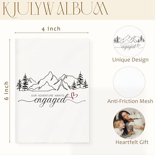 Engagement Gifts Photo Album 4x6, Engagement Wedding Gifts for Couples Newly Engaged, Our Adventure Awaits Engaged Small Memory Photo Album Book for 18 Pockets Hold 36 Pictures - color: Our adventure