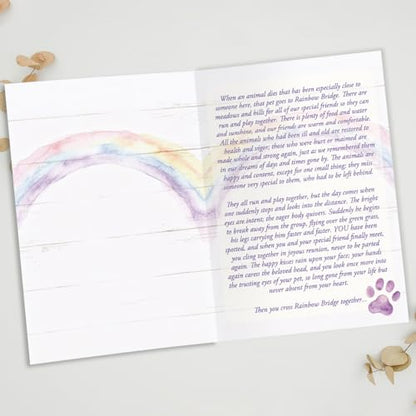 fancu Pet Sympathy Card for Dogs | Rainbow Bridge Sympathy Card for Loss of Dog, Pet Loss Gift, 5 X 7 Inches Envelope Sticker - color: ZC-024