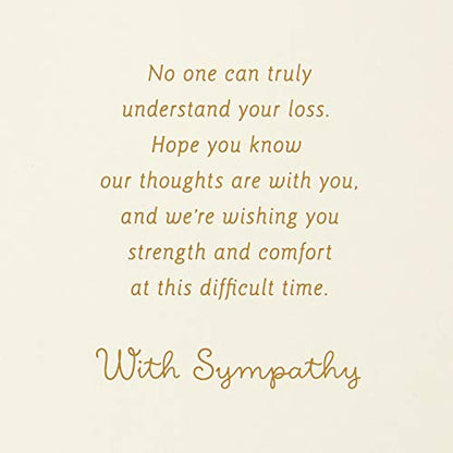 Hallmark Sympathy Card from All (Gold Foil Tapestry) (Pack of 2) - size: 17 (Pack of 2)