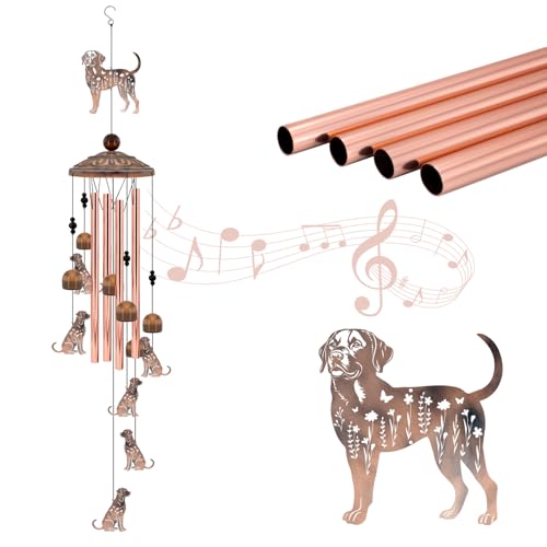 Labrador Wind Chimes for Outside,35" Labrador Windchimes Gifts | for Grandma/Women Birthday Gifts,Outdoor/Indoor Metal Wind Chime for Garden,Home, Lawn, Porch - size: 35"Labrador