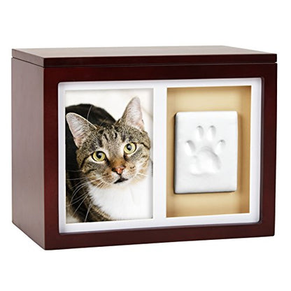 Pearhead Pet Memory Box & Urn - Solid Wood, Espresso Finish, Collars - color: Espresso