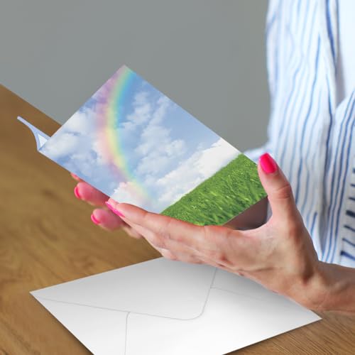 Designer Greetings For Your Words, Blank Cards 6 Pack - color: Glittery Rainbow