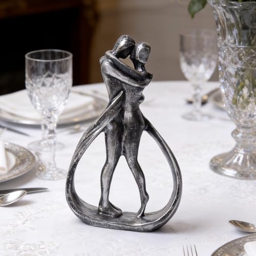 Modern Abstract Couple Statue, Kissing Lovers Sculpture Figurine Home Decor - style: Style C