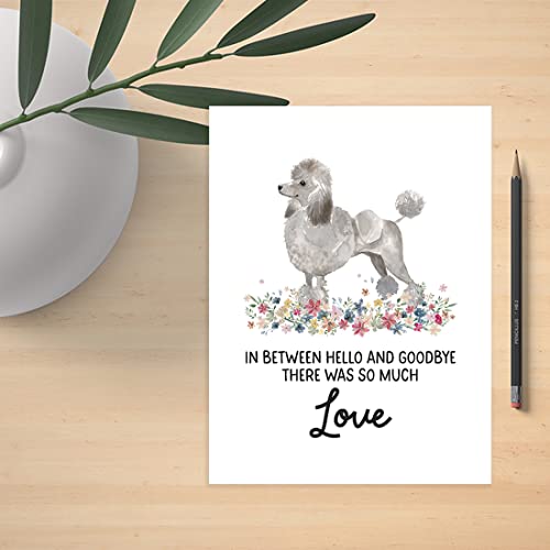 Andaz Press Jumbo Pet Sympathy Card with Envelope, Sorry For Your Loss Card, Grey Poodle, Loss Of Pets, Dog Grief Bereavement Card with Big Blank Space to Send to Friends, Family, 8.5" x 11", 1-Pack - color: Grey Poodle