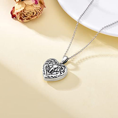 SOULMEET Personalized Silver Locket Necklace That Holds Pictures Photo Keep Someone Near to You, Memorial Custom Lockets Necklaces Letters Engraving for His Her - color: P-Elephant-Black, style: Locket+Custom Photo