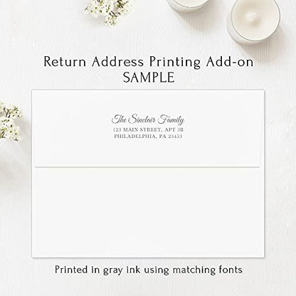 White Floral Sympathy Thank You Cards
