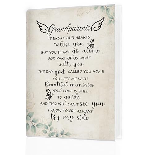 Grandparents Memorial Photo Album 4x6, Memorial Gifts for Loss of Grandparents, Grandma Grandpa Memorial Gifts, Bereavement Small Memory Photo Album Book for 18 Pockets Hold 36 Pictures - color: Grandparents