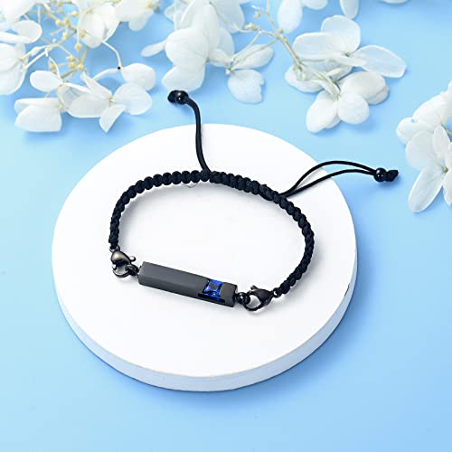 Harbeingt Adjustable Urn Bracelet for Ashes for Women Cremation Jewelry - color: Blue
