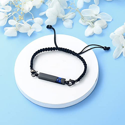 Harbeingt Adjustable Urn Bracelet for Ashes for Women Cremation Jewelry - color: Blue