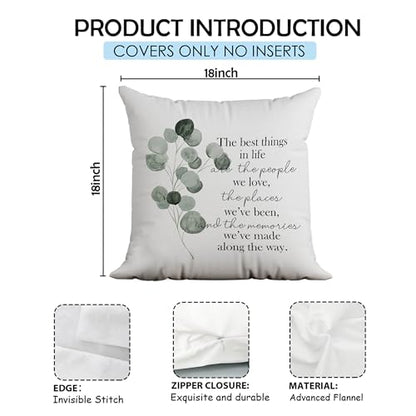 Family Quotes Pillow Covers 18x18, The Best Things in Life are The People We Love, Inspirational Pillow Covers, Inspirational Gifts for Women Friends - color: Motivational-pillow Covers-04