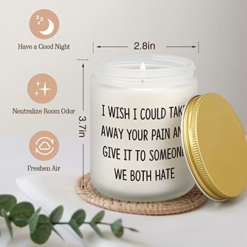 Get Well Gifts for Women Men, Feel Better, Recovery After Surgery | Funny Comfort Gift for Cancer, Breakup, Grieving Friend, Patient, Sorry for Your Loss, Sympathy Bereavement Candle, Lavender