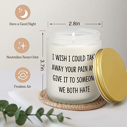 Get Well Gifts for Women Men, Feel Better, Recovery After Surgery | Funny Comfort Gift for Cancer, Breakup, Grieving Friend, Patient, Sorry for Your Loss, Sympathy Bereavement Candle, Lavender
