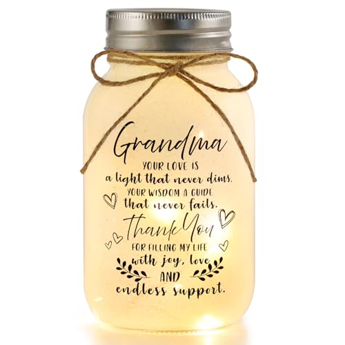 Maracco Mothers Day Gifts for Grandma from Grandkids, 30oz Large Mason Jar Lights for Grandma, Grandmother Nana Birthday Gifts for Home Decor, Grammy Gift - color: Grandma