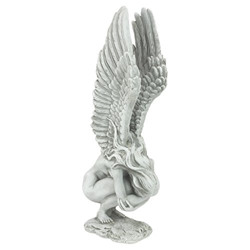 Design Toscano NG33765 Remembrance and Redemption Angel Religious Garden Statue, Medium 15 Inch, Ivory - style: MEDIUM REMEMBRANCE AND REDEMPTION
