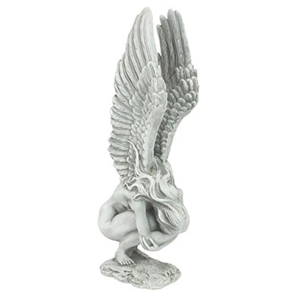 Design Toscano NG33765 Remembrance and Redemption Angel Religious Garden Statue, Medium 15 Inch, Ivory - style: MEDIUM REMEMBRANCE AND REDEMPTION
