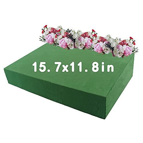 Dry & Wet Floral Foam Bricks, 15.7 x 11.8’’ Large Green Styrofoam Foam Blocks for Fresh Artificial Flowers Arrangements Wedding Florist Supplies Arts & Crafts Project - color: 1pcs-15.7 X 11.8’’