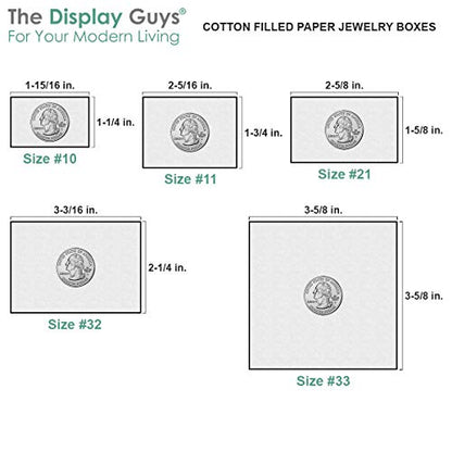 TheDisplayGuys 100 Cardboard Jewelry Gift Boxes with Inserts - Gold Foil - size: 100 Pack