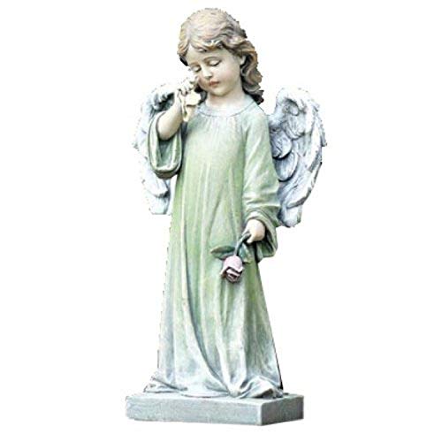 Napco Imports Outdoor Garden Patio Memorial Statue Figurine 12 Inch Resin Weeping Angel
