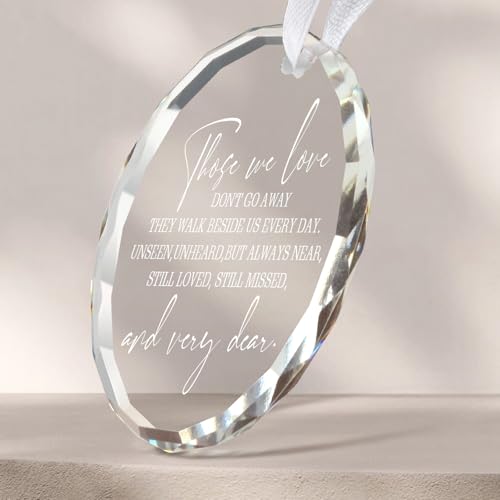 Memorial Sympathy Gift for Loss of Loved One Ornament Bereavement Spiritual Remembrance Condolence in Memory Grief Gifts for Loss of Loved One Glass Ornament