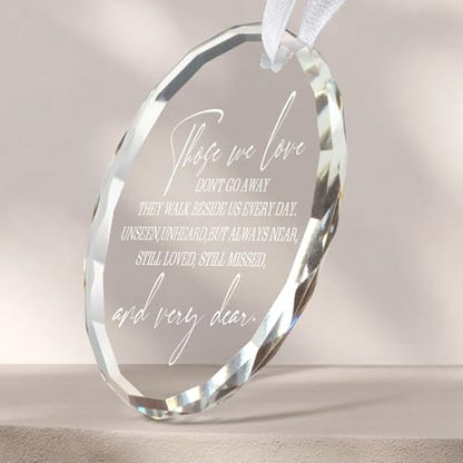 Memorial Sympathy Gift for Loss of Loved One Ornament Bereavement Spiritual Remembrance Condolence in Memory Grief Gifts for Loss of Loved One Glass Ornament