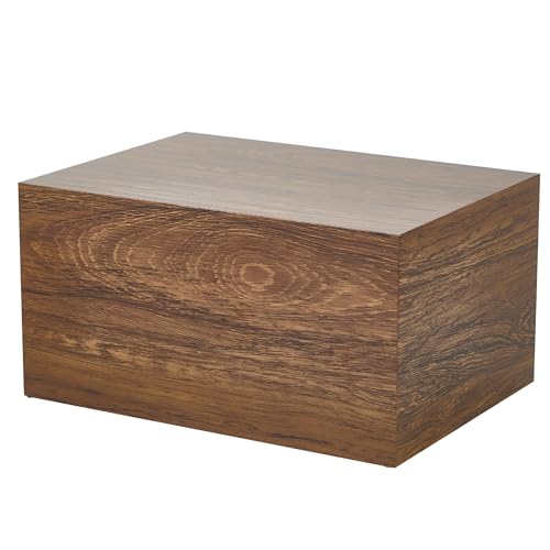 Wooden Burial Rectangle Cremation Urn Boxes for Human Ashes Adult （MDF | Funeral,Large capacity up to 240 Cubic Inches