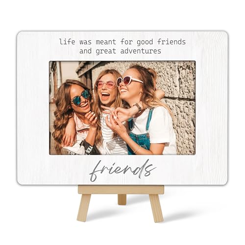 Best Friend Picture Frame, Friends Frame, Life Was Meant For Good Friends, Birthday Graduation Gifts Ideas, Photo Frames For Home Tabletop Decor A(02 - size: Life Was Meant For Good Friends