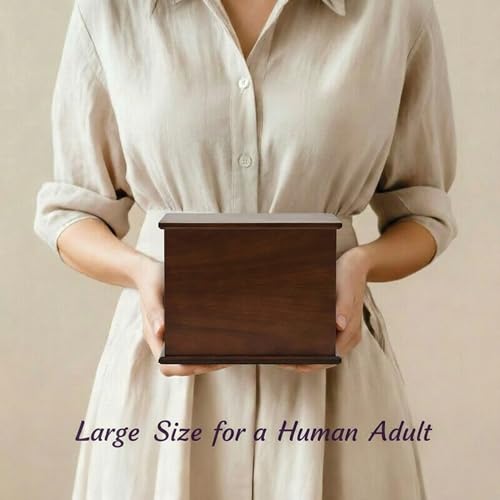 AspenStudio Legacy Walnut Wooden Urn for Cremation Ashes Handcrafted Urn for Adult Human by Aspen Studio