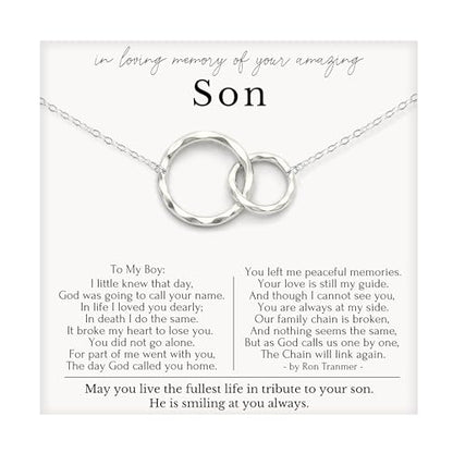 HOPE LOVE SHINE Sympathy Gift for Loss of Loved One - Remembrance, Bereavement, Memorial Necklace, Jewelry 16+2", 14k Gold Plated Sterling Silver - color: Sterling Silver, style: SON