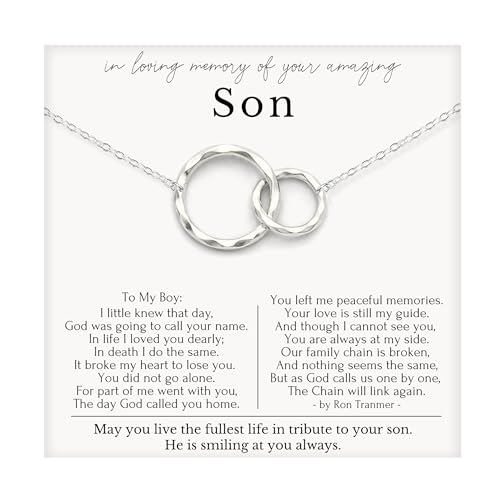 HOPE LOVE SHINE Sympathy Gift for Loss of Loved One - Remembrance, Bereavement, Memorial Necklace, Jewelry 16+2", 14k Gold Plated Sterling Silver - color: Sterling Silver, style: SON