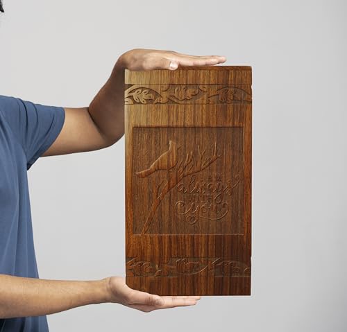 ZIYA Wooden Urns for Human Ashes Adult Male or Female, Handmade Cardinal Large Memorial Cremation Urn for Human Adult Ashes Men or Women for Funeral, Burial or Home, XL Up to 250 lbs with Satin Bag