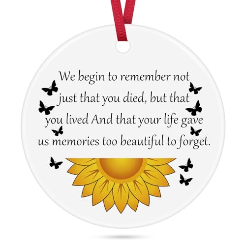 Memorial Christmas Ornament in Loving Memory Bereavement Keepsake for Loss Mom Dad Grandpa Grandma Remembrance Ornaments Memorial Christmas Tree Decorations Bereavement Xmas Gifts