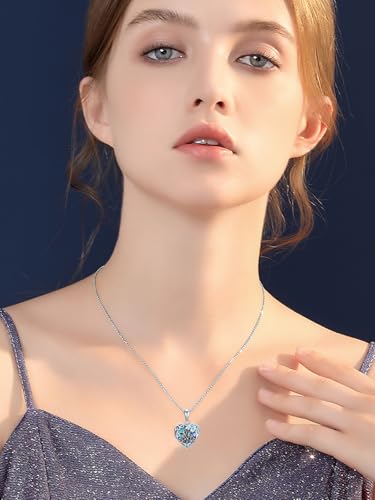Personalized Heart Locket Necklace That Holds Pictures 925 Sterling Silver Custom Photo Lockets Necklaces Jewelry Gifts for Family Women Lover - color: Skull-Abalone shell, style: Locket Only