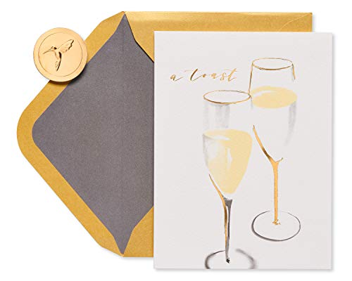 Papyrus Wedding Card for Couple (Champagne Toast) - color: Champagne Toast