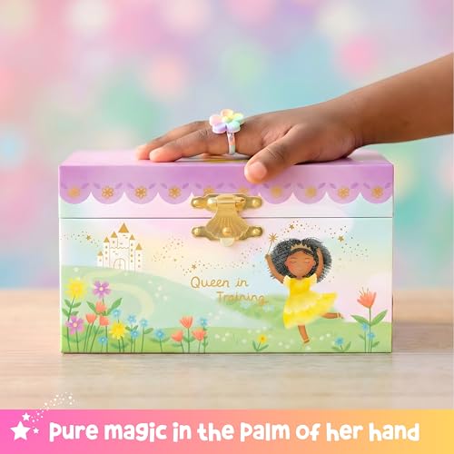 Giggle & Honey® Musical Ballerina Jewelry Box for Girls | Music Boxes for Little Girls, Toddler Jewelry Box for 4 Year Old Kids, Toys for Toddlers, Birthday Gifts for Kids 5-9 Years - style: Little Queen