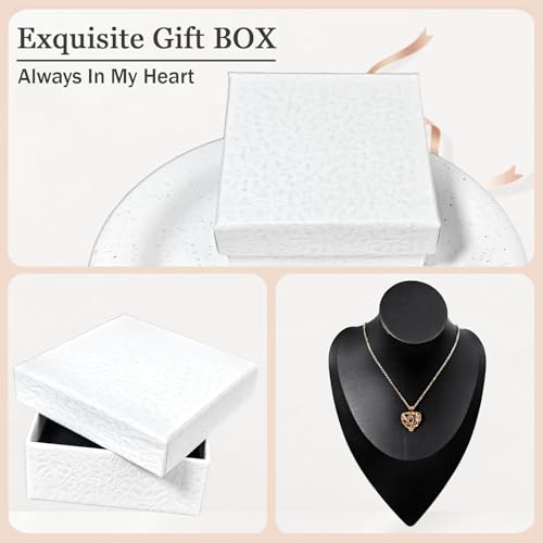 Paw Print Heart Pet Ashes Memorial Necklace with Mini Inner Box-B-Rose Gold | Pet Cremation Jewelry for Ashes, Cremation Urn Jewelry to Hold Dog & Cat Ashes Pendant with Box Filling Tools - color: B-Rose Gold
