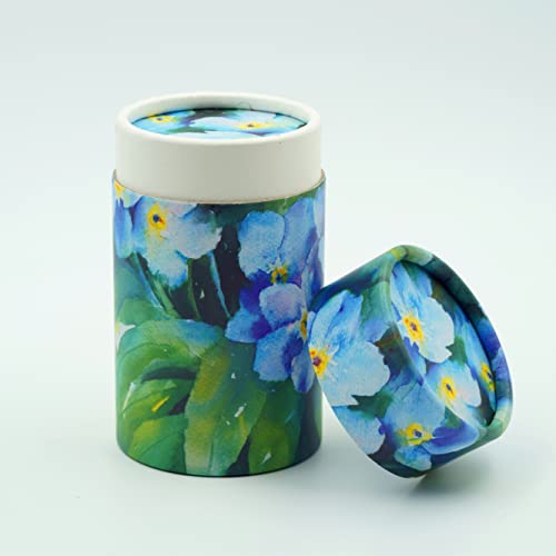 Casket Depot Forget-Me-Not Mini Size Memorial Collection Paper Biodegradable Urn for Spreading Ashes - Bio Urn for Scattering Ashes (Mini Memento Size 35 Cubic Inches)
