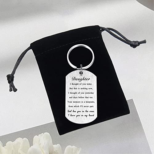 Alotozo Memorial Gifts - Sympathy Keychain for Loss of Loved One - color: Daughter Memorial Gifts